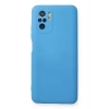 Newface Xiaomi Redmi Note 10 Kılıf Nano içi Kadife Silikon - Mavi