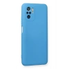 Newface Xiaomi Redmi Note 10 Kılıf Nano içi Kadife Silikon - Mavi