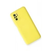 Newface Xiaomi Redmi Note 10 Kılıf Nano içi Kadife Silikon - Sarı