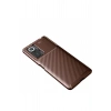 Newface Xiaomi Redmi Note 10 Pro Kılıf Auto Focus Karbon Kapak - Kahverengi