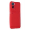 Newface Xiaomi Redmi Note 11S Kılıf Kelvin Kartvizitli Silikon - Kırmızı