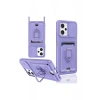 Newface Xiaomi Redmi Note 12 Pro 5G Kılıf Zuma Kartvizitli Yüzüklü Silikon - Lila