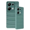 Newface Xiaomi Redmi Note 13 Pro 4G Kılıf Bibercas Silikon Kapak - Koyu Yeşil