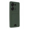 Newface Xiaomi Redmi Note 13 Pro 4G Kılıf Kelvin Kartvizitli Silikon - Koyu Yeşil