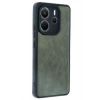 Newface Xiaomi Redmi Note 14 4G Kılıf Aras Deri Kapak - Koyu Yeşil