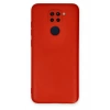 Newface Xiaomi Redmi Note 9 Kılıf Nano içi Kadife Silikon - Kırmızı