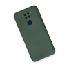 Newface Xiaomi Redmi Note 9 Kılıf Nano içi Kadife Silikon - Koyu Yeşil