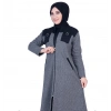 Omuzu Parçalı Füme  Tesettür Kap