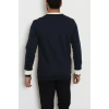 Ön Şeritli Basic Erkek Sweat Lacivert - 26182.2125.