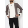 Ön Şeritli Basic Erkek Sweat Vizon - 26182.2125.