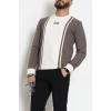 Ön Şeritli Basic Erkek Sweat Vizon - 26182.2125.