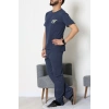Ön Ve Arka Baskılı Süprem Erkek Pijama Takımı İndigo2 - 70862.1961.