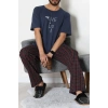 Ön Ve Arka Baskılı Süprem Erkek Pijama Takımı Laciekose - 70862.1961.