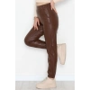 Önü Çımalı Jogger Pantolon Kahve - 51210.1779.