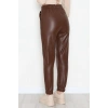 Önü Çımalı Jogger Pantolon Kahve - 51210.1779.