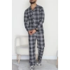 Önü Düğmeli Süet Erkek Pijama Takımı Grilaci - 42662.2028.