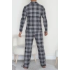 Önü Düğmeli Süet Erkek Pijama Takımı Grilaci - 42662.2028.