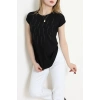 Önü Taş Detaylı Bluz Siyah - 43987.599.