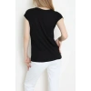 Önü Taş Detaylı Bluz Siyah - 43987.599.