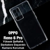 OPPO Reno 6 Pro Kılıf Kamera Korumalı Ultra İnce Şeffaf Silikon Kılıf-(1903)