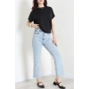Örme Modal Çıtçıtlı Bluz Siyah - 71335.1567.