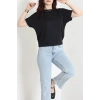 Örme Modal Çıtçıtlı Bluz Siyah - 71335.1567.
