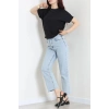 Örme Modal Çıtçıtlı Bluz Siyah - 71335.1567.