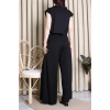 Örme Modal Yelekli Takım Siyah - 55132.701.