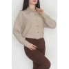 Oversize Gömlek Bej2 - 0012.053.