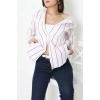 Oversize Gömlek Beyazkırmızı - 80847.147.