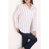 Oversize Gömlek Beyazkırmızı - 80847.147.