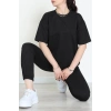 Oversize İki İplik Wortex Takım Siyah - 80318.1878.