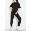 Oversize İki İplik Wortex Takım Siyah - 80318.1878.