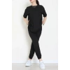 Oversize İki İplik Wortex Takım Siyah - 80318.1878.