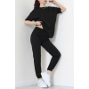 Oversize İki İplik Wortex Takım Siyah - 80318.1878.