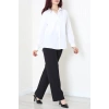 Oversize Poplin Kadın Gömlek Beyaz - 80245.2118.
