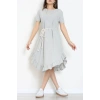 Oversize Süprem Kumaş Elbise Gri - 71016.1748.