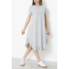 Oversize Süprem Kumaş Elbise Gri - 71016.1748.