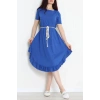 Oversize Süprem Kumaş Elbise Saks - 71016.1748.