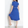 Oversize Süprem Kumaş Elbise Saks - 71016.1748.