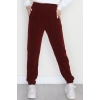 Paça Lastikli Polar Eşofman Altı Bordo - 51001.053.