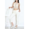 Paça Püsküllü Pantolon Bej - 2340.1367.