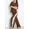 Paça Yırtmaçlı Eşofman Takımı Kahvebej - 52218.1857.