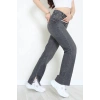 Paça Yırtmaçlı Straight Kot Pantolon Füme - 33645.1566.