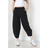 Paraşüt Kumaş Çımalı Şalvar Pantolon Siyah - 71180.1837.