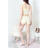 Pegasus İp Asklı Pedli Şortlu Pijama Takım Sarılimon - 52227.1783.