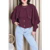Pelerin Detaylı Gömlek Bordo - 71109.996.