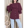 Pelerin Detaylı Gömlek Bordo - 71109.996.