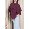 Pelerin Detaylı Gömlek Bordo - 71109.996.