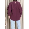 Pelerin Detaylı Gömlek Bordo - 71109.996.